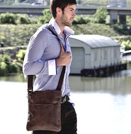 Sac d'affaires homme cuir, porte-documents serviette de travail BTM sac à  bandoulière 40 x 22 cm